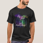 Sky Gazer UP Upper Peninsula Aurora Hunter T-shirt (Voorkant)