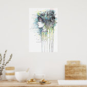 Sky Gypsy Bohemian Woman Contemmodern Art Poster (Keuken)