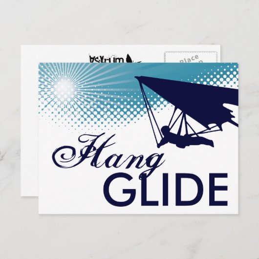 sky high hang glide briefkaart (Voorkant / Achterkant)