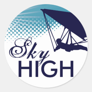 sky high hang gliding ronde sticker