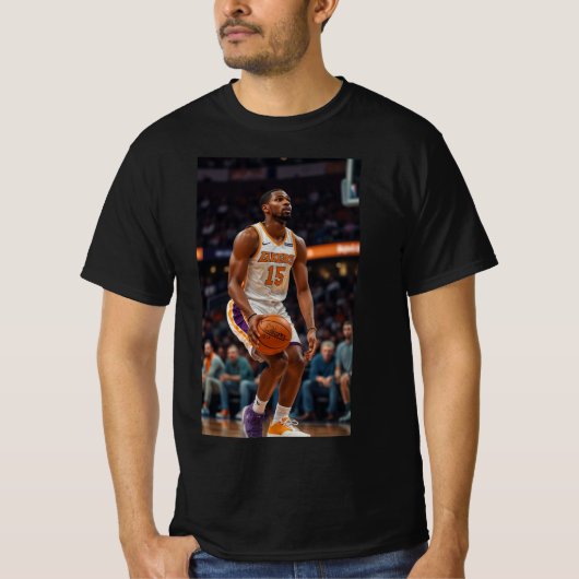 Sky High Hoops Basketbalspeler Silhouette Tshirt (Voorkant)
