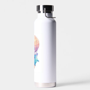 Sky High Kitty � Schattige Whimsical Kat-avontuur Waterfles