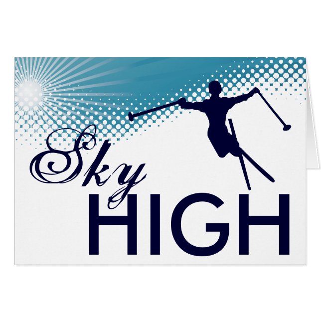 sky high skiing (Voorkant Horizontaal)