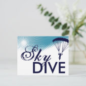 sky high skydiving briefkaart (Staand voorkant)