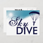 sky high skydiving briefkaart (Voorkant / Achterkant)