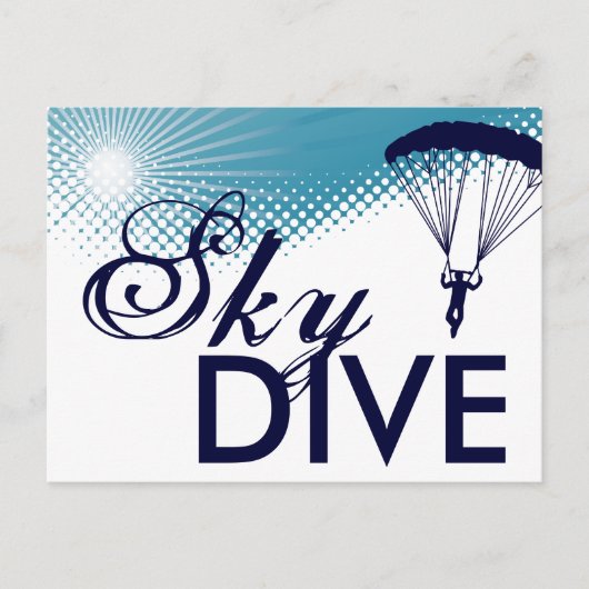 sky high skydiving briefkaart (Voorkant)