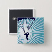sky high skydiving vierkante button 5,1 cm (Voorkant /achterkant)