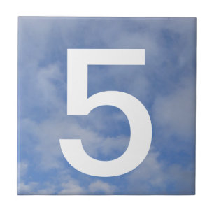 Sky House Number Tile Tegeltje