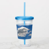 Sky is blauw en witte wolken gaan langs acryl drinkbeker (Voorkant)