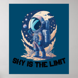 Sky is de grens met Astronaut Poster