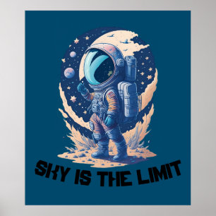 Sky is de grens met Astronaut Poster