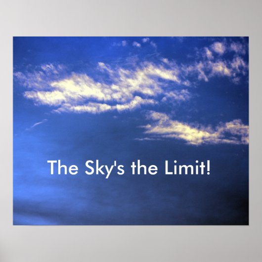Sky is de grens poster (Voorkant)