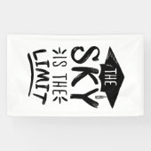 Sky is de Limit Clever Afstuderen Capture Cute Spandoek (Horizontaal)