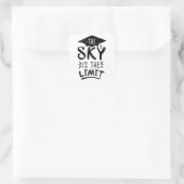 Sky is de Limit Clever Afstuderen Capture Cute Vierkante Sticker (Tas)