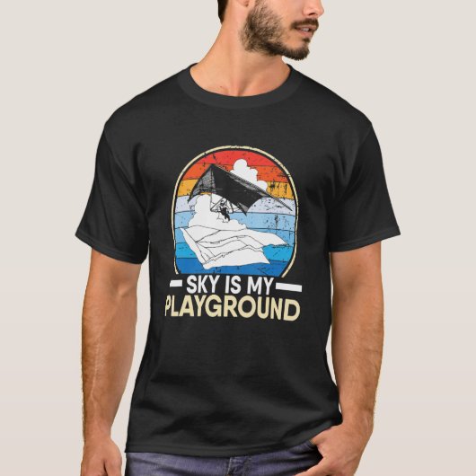 Sky Is My Playground Tandem Flight Paragliders T-shirt (Voorkant)