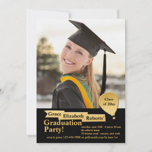 Sky is The Limit Photo Afstuderen Invitation Kaart