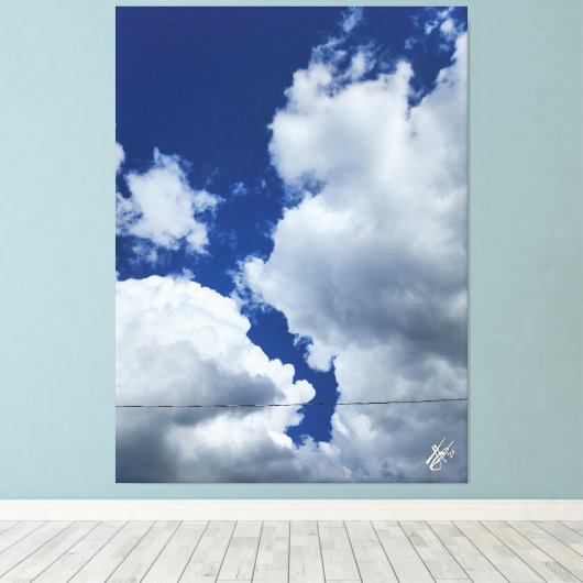 Sky line canvas afdruk (Insitu (Houten vloer))