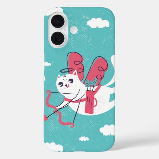 Sky Love Kat Flying Cupid Cat Case-Mate iPhone Case (Achterkant)