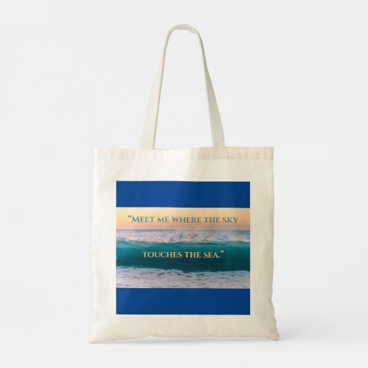 "Sky Meet the Zee" Canvas tas (Achterkant)