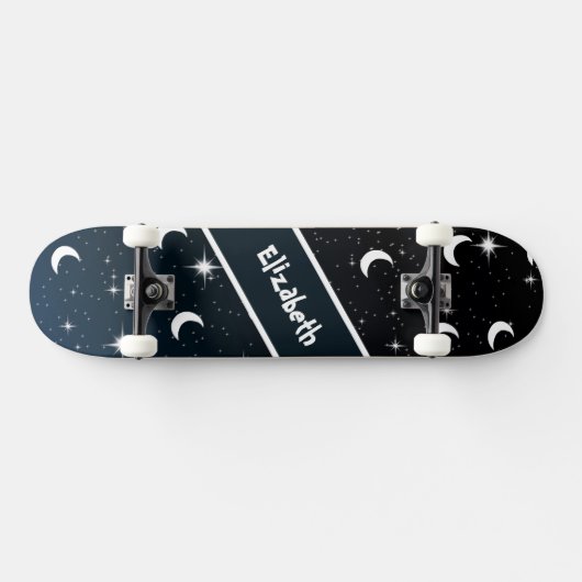 Sky Moons Star Cool Motif Skateboard Deck (Horz)