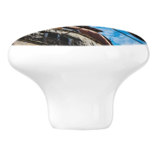 Sky Over Stonetown, Zanzibar Keramische Knop (Zijkant)