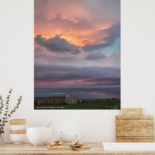 Sky Painted Clouds Poster (Keuken)