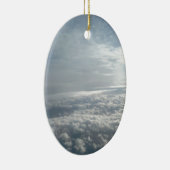 Sky, Plane Uitzicht, prachtige wolken Keramisch Ornament (Rechts)