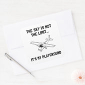 Sky Playground Plane Vierkante Sticker (Envelop)
