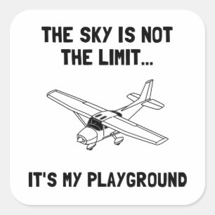 Sky Playground Plane Vierkante Sticker
