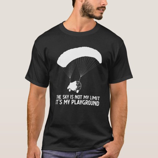 Sky Playground PPC Paragliding Powered Parachute T-shirt (Voorkant)