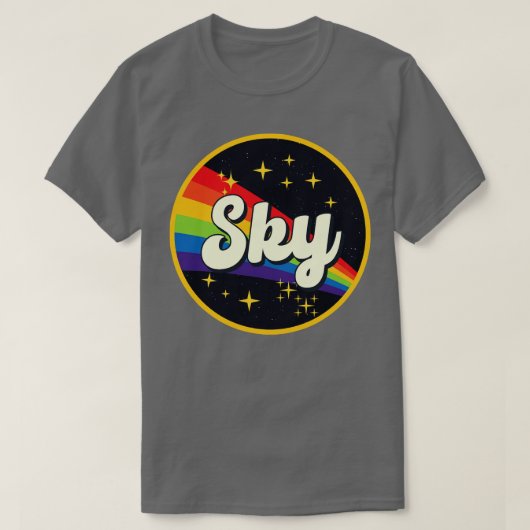 Sky Rainbow in ruimte  stijl T-shirt (Design voorkant)