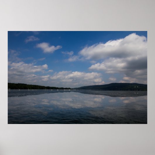 Sky Reflection op Keuka Lake, New York Poster (Voorkant)