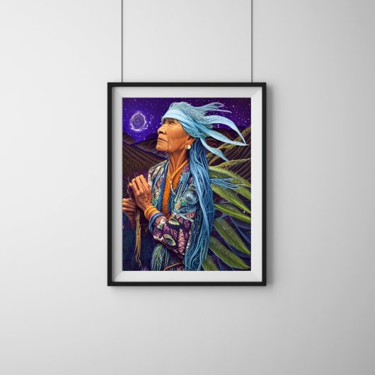 Sky Road Walker Native American Fantasy Art Poster
