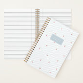 Sky | Scattered Cherry Pinstripe Personalized Notitieboek (Binnen)