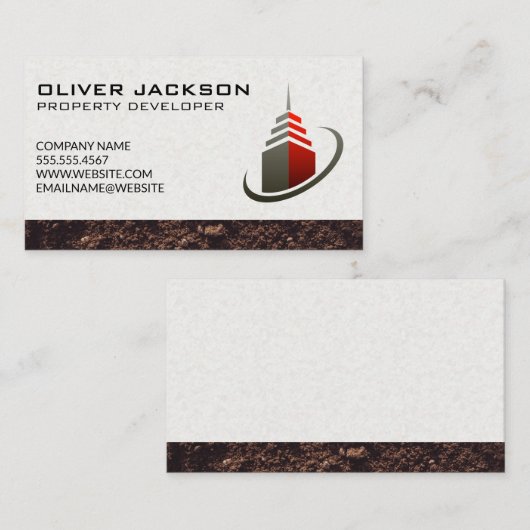 Sky Scraper Building Icon | Vuil Visitekaartje (Voorkant / Achterkant)