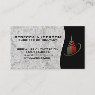 Sky Scraper Building-pictogram / beursgrafiek Visitekaartje