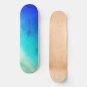 Sky Skateboard Deck, Blue and Green Hues (Recto)