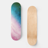 Sky Skateboard Deck, Blue and Pink Hues (Recto)