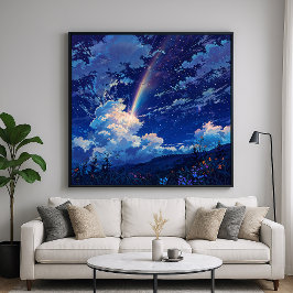 Sky Streak - Night Sky Illustration Style Poster