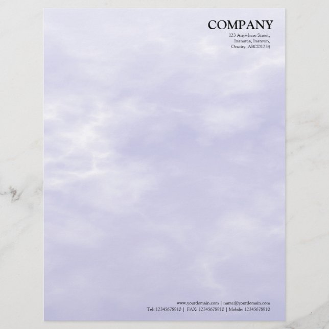 Sky Texture 02 Light Paars Custom Briefhoofd (Voorkant)