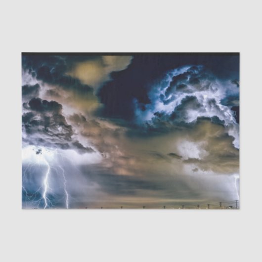 Sky Thunderstorm Clouds-witboek Tissuepapier (Voorkant)