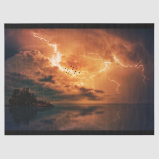 Sky Thunderstorm Sunset Decoupage Tissue Paper Tissuepapier (Voorkant)