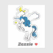 Sky Unicorn Custom-Cut Vinyl Sticker (Vel)