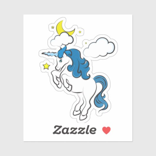 Sky Unicorn Custom-Cut Vinyl Sticker (Vel)
