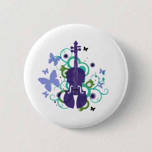 Sky Violin Design Ronde Button 5,7 Cm (Voorkant)