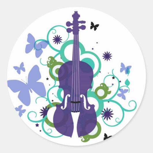 Sky Violin Stickers (Voorkant)