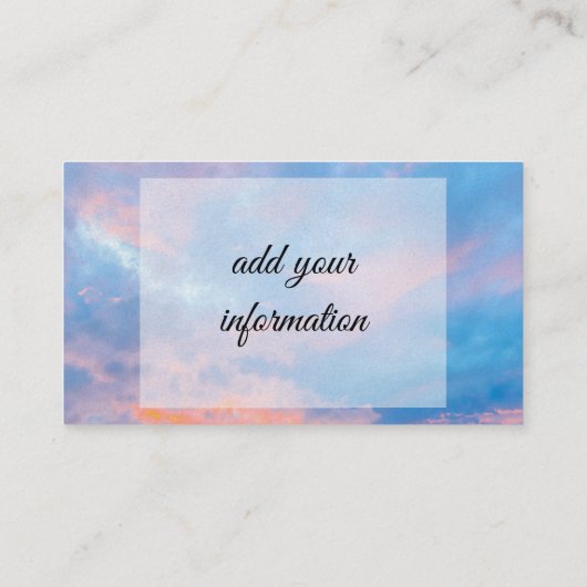 Sky Visitekaartje (Achterkant)