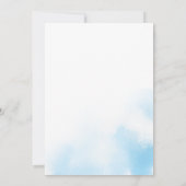 Sky Waterverf Wash and elegant Wedding Kaart (Achterkant)