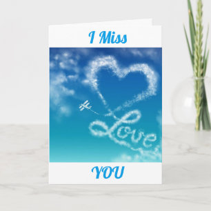 SKY WRITING FOR MY LOVE (MISS YOU) FEESTDAGEN KAART