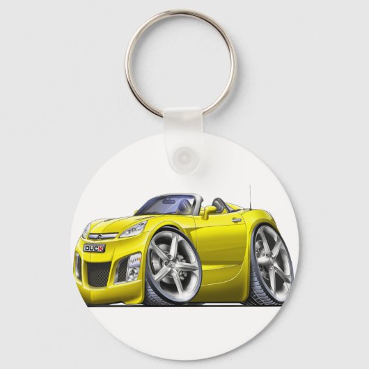 Sky Yellow Car Sleutelhanger (Voorkant)